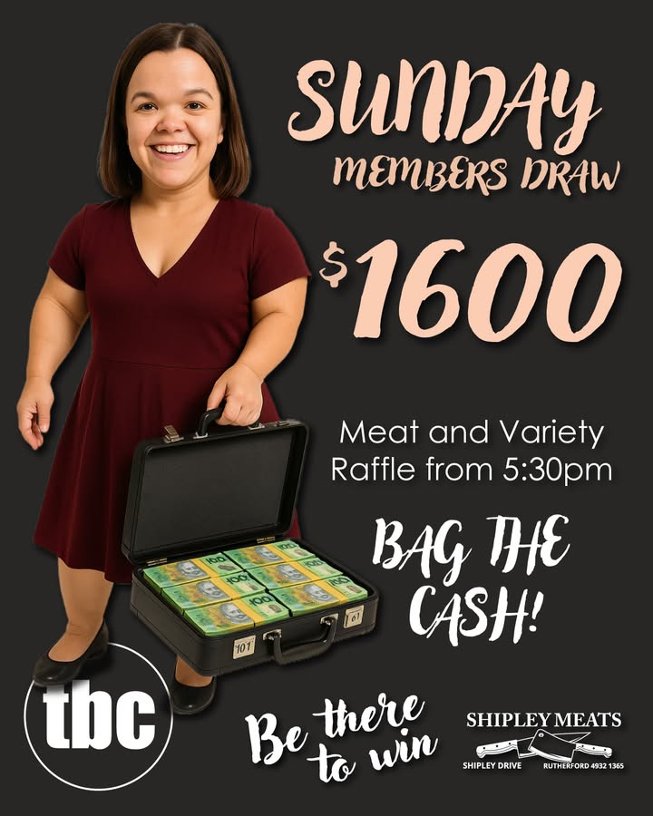 Featured image for “Sunday Members Draw: Win $1600 Cash Prize at Telarah Bowls Club”