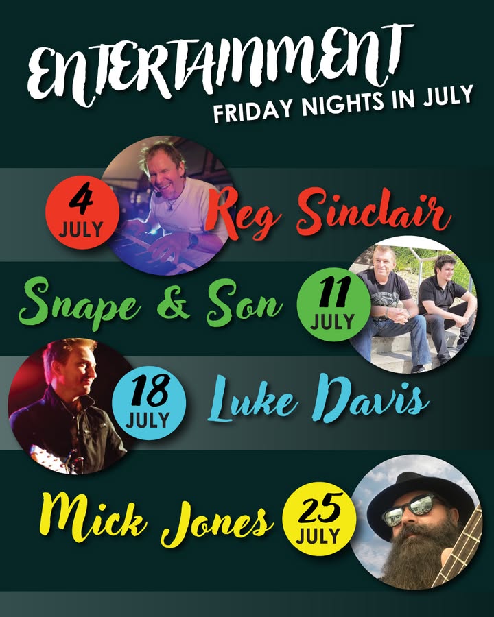 Featured image for “Friday Night Live Music Series: July Lineup at Telarah Bowling Club”
